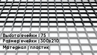Георешетка 75 Ячейка: 300х210 пластик